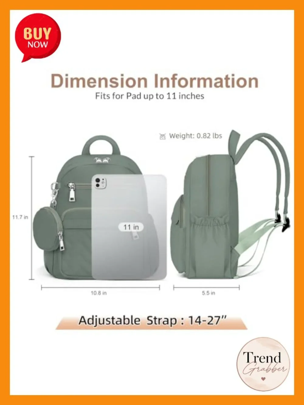 Anti-Theft Waterproof Backpack with Locking Zippers & Coin Purse
